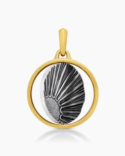 Storm Duality Amulet Sterling Silver with 18K Yellow Gold, 23.6mm