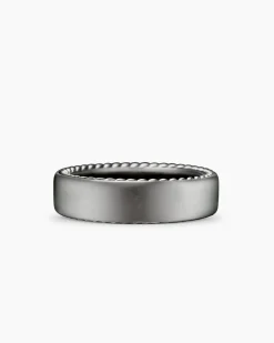 Streamline® Band Ring Grey Titanium, 6mm