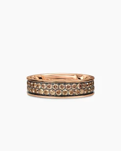 Streamline® Band Ring 18K Rose Gold with Cognac Diamonds, 6.2mm