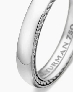 Streamline® Band Ring 18K White Gold, 4mm