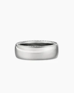 Streamline® Band Ring 18K White Gold, 8mm