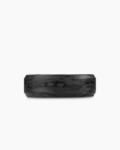 Streamline® Beveled Band Ring Sterling Silver with Forged Carbon, 8.5mm