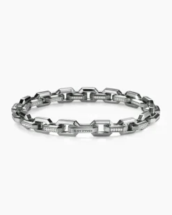 Streamline® Heirloom Chain Link Bracelet Platinum with Diamonds, 7.5mm