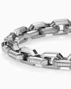 Streamline® Heirloom Chain Link Bracelet Platinum with Diamonds, 7.5mm