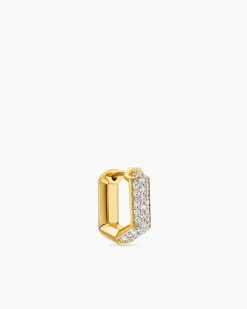 Streamline® Hoop Earring 18K Yellow Gold with Diamonds, 11.7mm