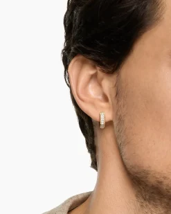 Streamline® Hoop Earring 18K Yellow Gold with Diamonds, 11.7mm