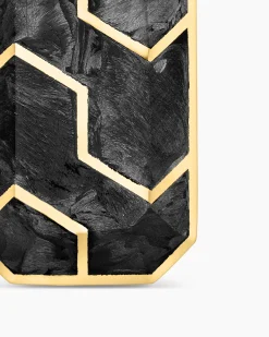Streamline® Ingot Amulet 18K Yellow Gold with Forged Carbon, 43mm
