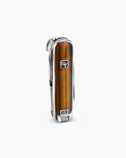 Streamline® Inlay Swiss Army® Knife Sterling Silver with Tiger’s Eye