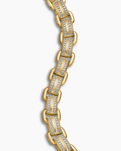 Streamline® Link Bracelet 18K Yellow Gold with Diamonds, 7.5mm