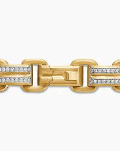 Streamline® Link Bracelet 18K Yellow Gold with Diamonds, 7.5mm