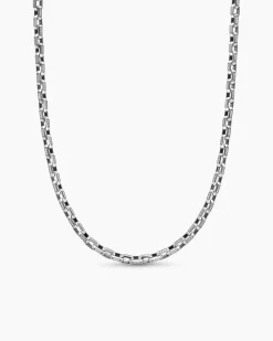 Streamline® Link Necklace Sterling Silver with Diamonds, 5.5mm