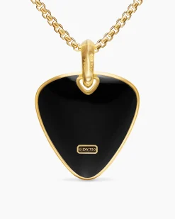 Streamline® Pick Amulet 18K Yellow Gold with Black Onyx, 31mm