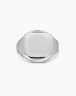 Streamline® Signet Ring Platinum, 18mm