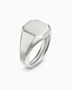 Streamline® Signet Ring Platinum, 14mm