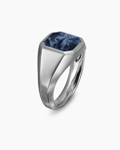 Streamline® Signet Ring Sterling Silver with Pietersite, 14mm
