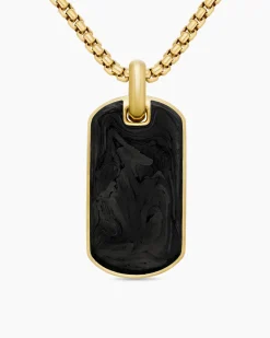 Streamline® Tag 18K Yellow Gold with Forged Carbon, 35mm