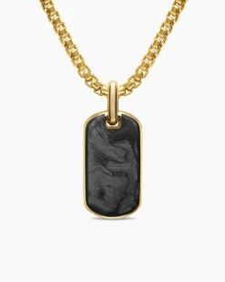 Streamline® Tag 18K Yellow Gold with Forged Carbon, 21.2mm