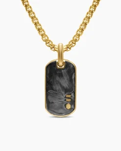 Streamline® Tag 18K Yellow Gold with Forged Carbon, 21.2mm