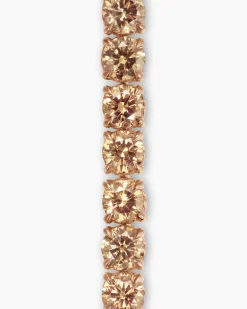 Tennis Bracelet 18K Rose Gold with Cognac Diamonds, 3mm