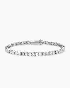 Tennis Bracelet 18K White Gold with Diamonds, 3.8mm