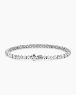 Tennis Bracelet 18K White Gold with Diamonds, 3.8mm