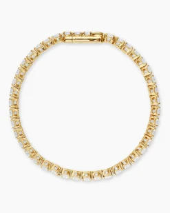 Tennis Bracelet 18K Yellow Gold with Diamonds, 4mm