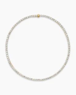 Tennis Necklace 18K Yellow Gold with Diamonds, 4mm
