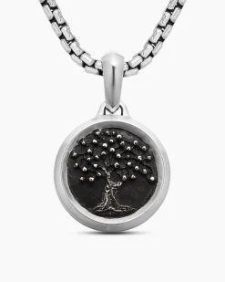 Tree of Life Amulet Sterling Silver with Bronze, 22.8mm