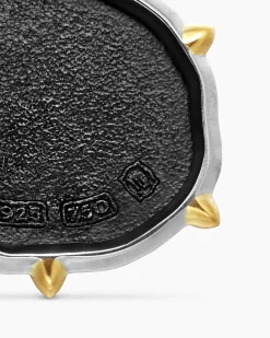 Virgo Amulet Sterling Silver with 18K Yellow Gold, 23mm