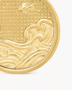 Water and Fire Duality Amulet 18K Yellow Gold, 24mm