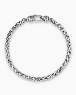 Wheat Chain Bracelet Sterling Silver, 4mm