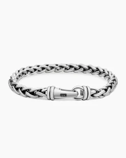 Wheat Chain Bracelet Sterling Silver, 6mm