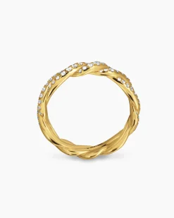 Wisteria® Band Ring 18K Yellow Gold with Diamonds, 4.4mm