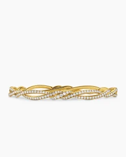 Wisteria® Bangle Bracelet 18K Yellow Gold with Diamonds, 5.4mm