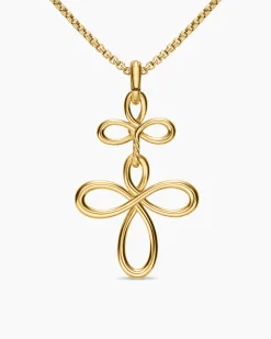 Wisteria® Pendant Necklace 18K Yellow Gold with Diamonds, 38.2mm