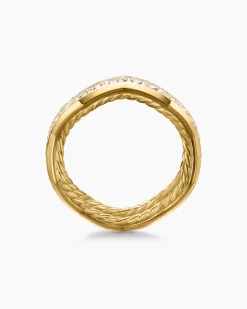 Zig Zag Stax™ Ring 18K Yellow Gold with Diamonds, 5mm
