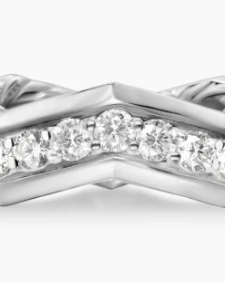 Zig Zag Stax™ Ring Sterling Silver with Diamonds, 5mm